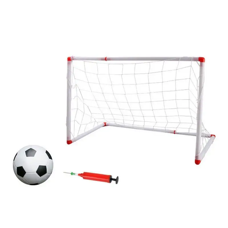 New DIY Children Sport Portable Children Football Soccer Goal Net With Ball Pump Kids Mini Football Gate Toy Sport