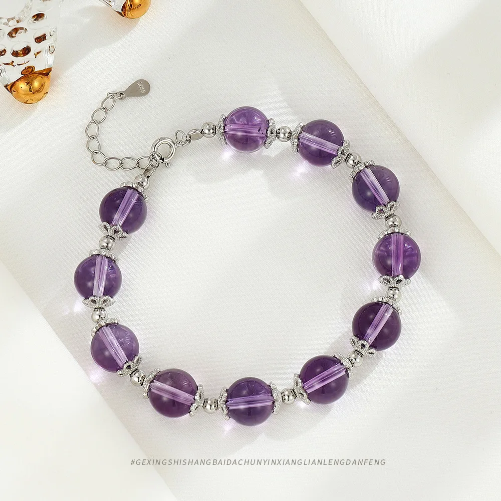 Exclusive S925 Silver Crystal Bracelet for Women with Elegant Flower Setting and Luxury Sensation