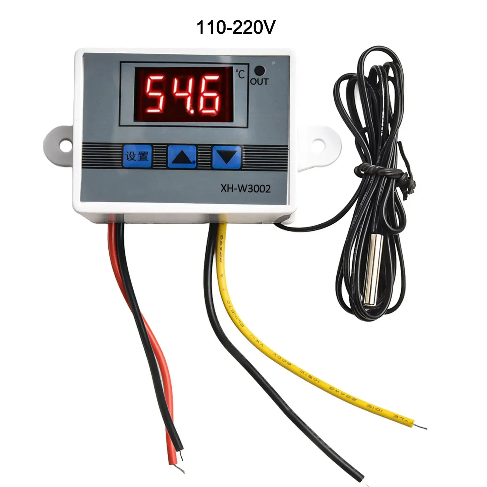 10A Thermostat Regulator Heating Cooling Parts DC 12V 24V AC 110V 220V W3002 Professional Digital LED Temperature Controller