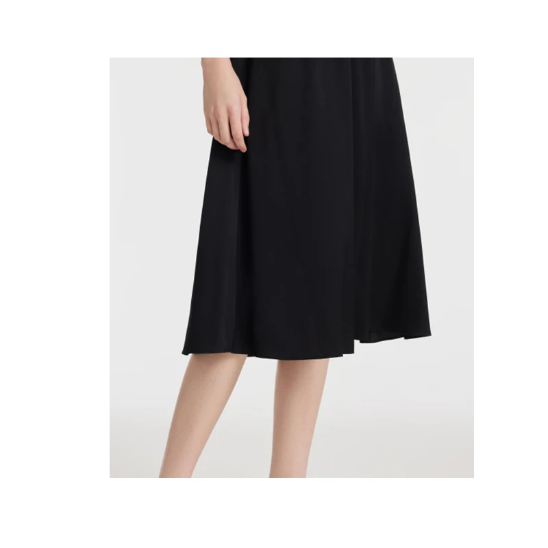 100%  Natural Silk Women's Half-Dress Simple and Elegant, Comfortable, Semi-Dress for Business Leisure, Soft Lightweight