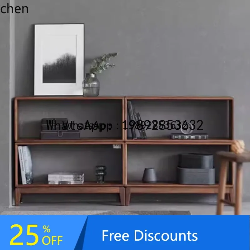 

LYY solid wood lattice cabinet floor storage bookshelf simple storage bay window storage bookcase