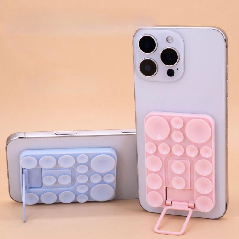 

New Silicone Candy Color Phon Holder Universal Silicone Sucker Phone Standing Holder Women Men Folding Stand Mini Phone Holder