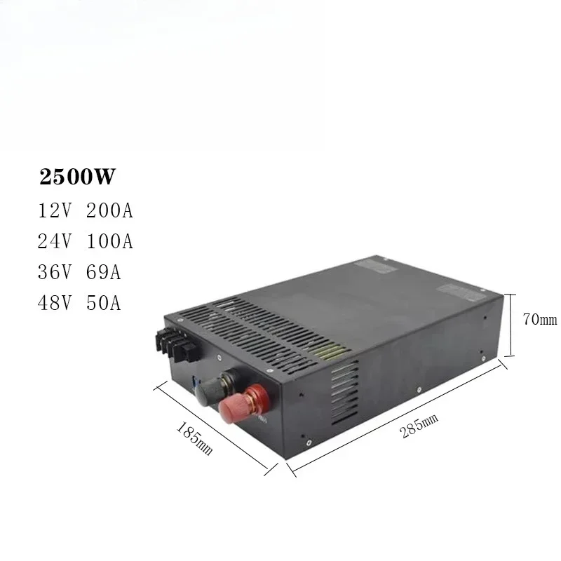 2500W 12v 200a 24V 100A 2000W Power Adapter AC Adjustable Power Supply for Light Emitting Diode Drivers