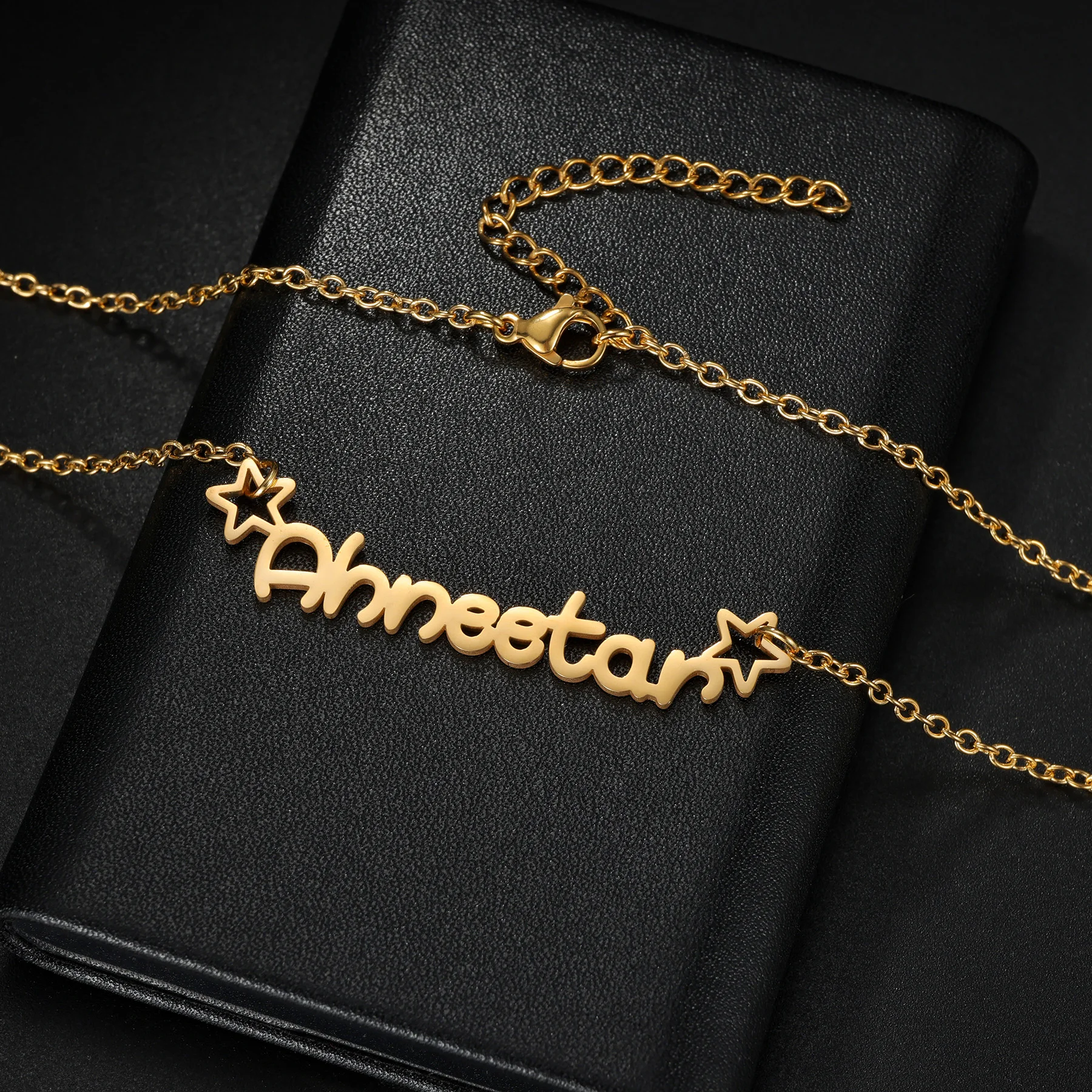 Acheerup персонализированное ожерелье в форме самолета с индивидуальным именем для женщин, ювелирная цепочка с лезвием из нержавеющей стали, рождественские подарки