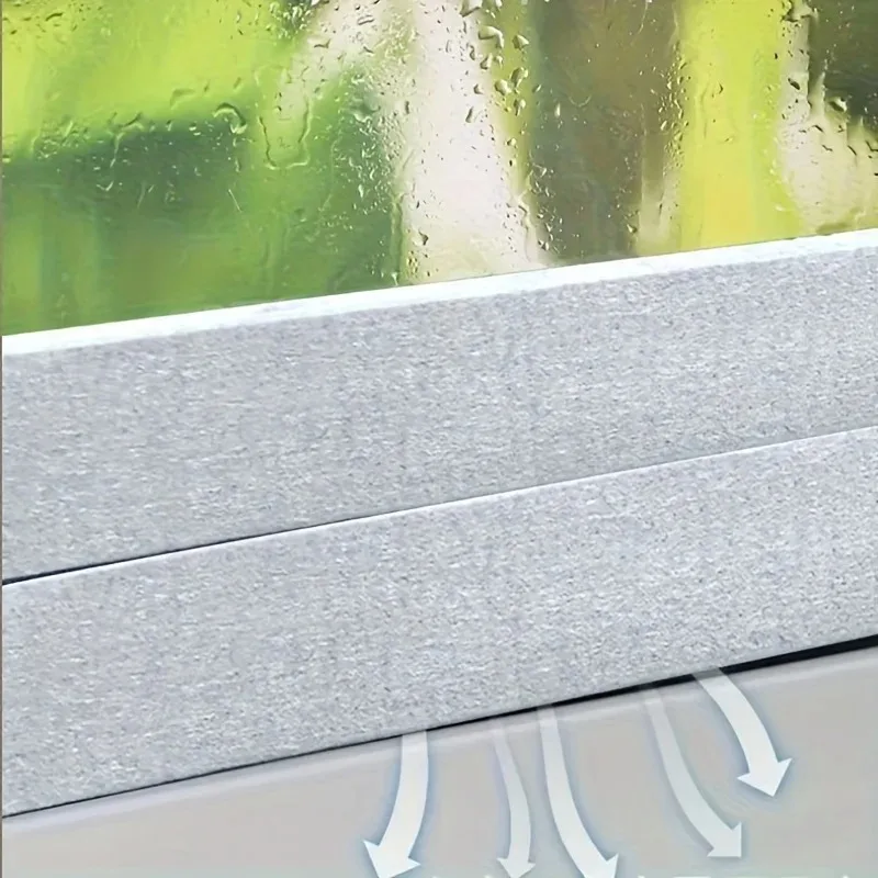 1pc Thickened Felt Water Absorbing Sticker Self Adhesive Window Glass Anti Condensation Water Absorption Winter Window