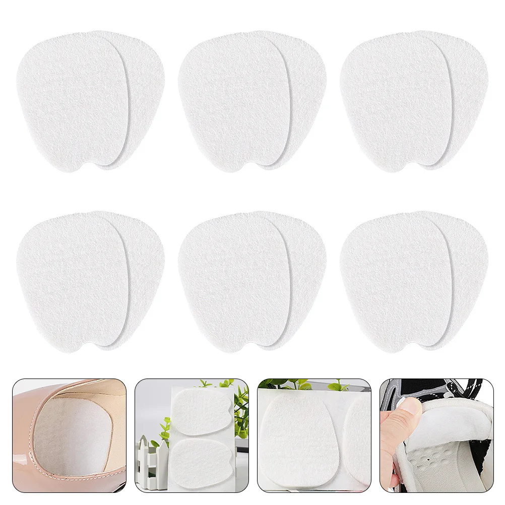

6 Pairs Front Feet Anti-wear Shoes Tongue Patch Women's Flannel Foot Cushion Pads