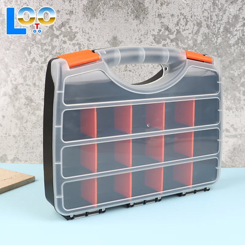 منظمات صندوق الأدوات ومقصورة حاوية بلاستيكية للتخزين وحافظة صدر قابلة للفصل قابلة للتعديل لبرغي تثبيت الأجهزة