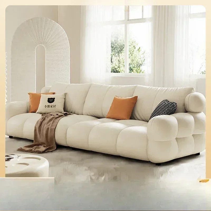 Marshmallow Puff Sofa French Cream Style Living Room Modern Simplicity