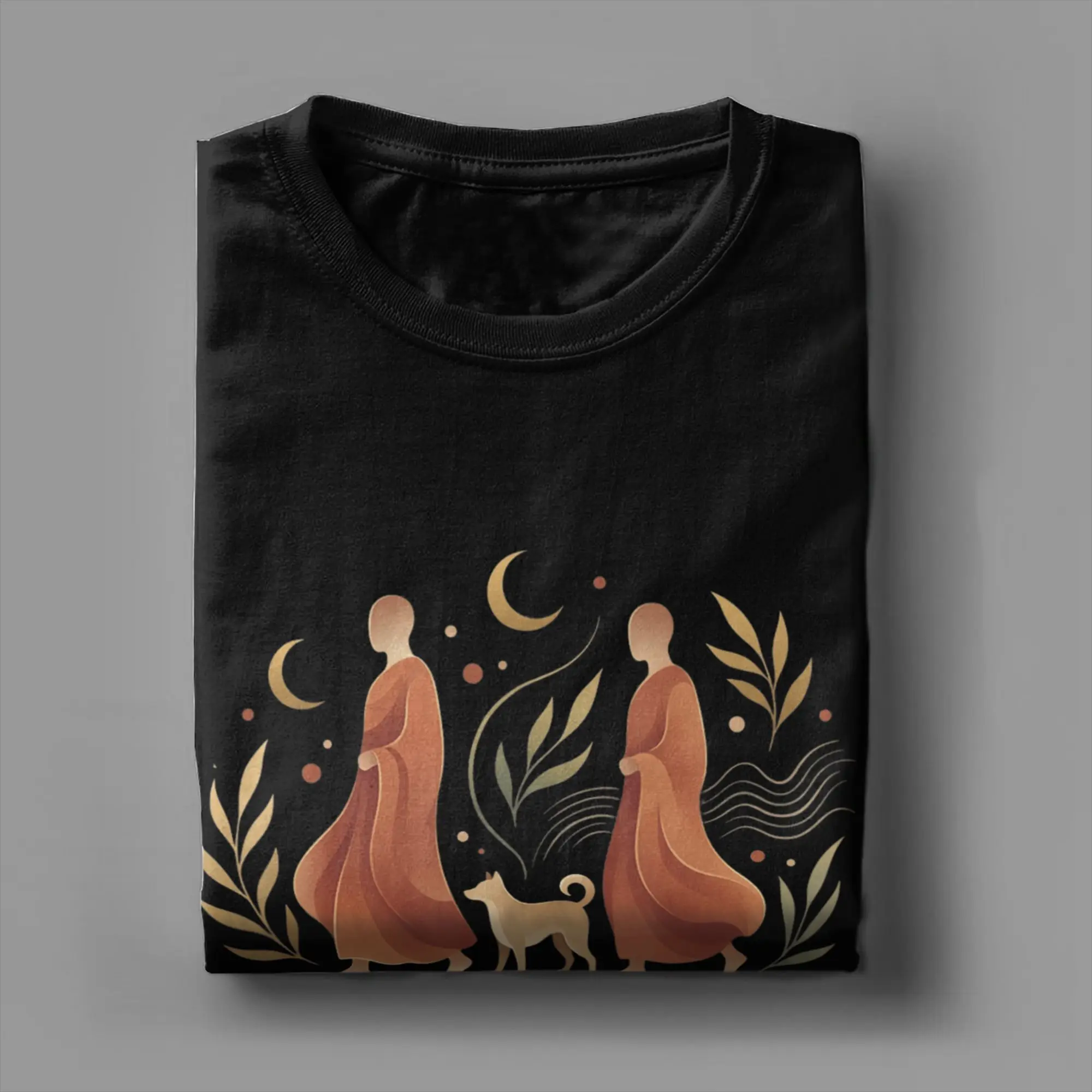 Casual T-Shirt Summer Walk Peace 2026 World Peace Monks with Aloka Dog Spiritual Hip Hop Y2K Basic Pattern Short Sleeve Tees
