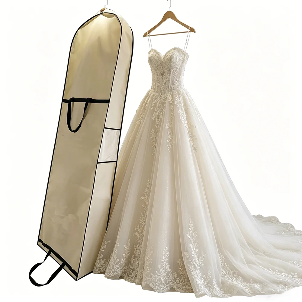 79 inch Super Large Breathable Wedding Gown Long Hanging Garment Bag Foldable Portable Dust Cover Big Storage Travel Bag 200CM