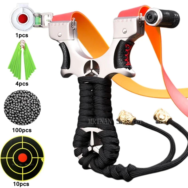 

Outdoor Hunting Shooting High Precision Stainless steel Slingshot High Power Laser Aiming Catapult Competition Practice