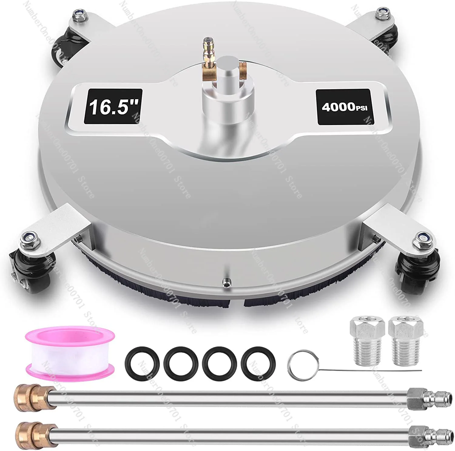 

16,5-дюймовая мойка высокого давления, очиститель поверхностей, мощная мойка из нержавеющей стали, 4000PSI, 1/4 дюйма, быстрый разъем, машина для очистки поверхностей