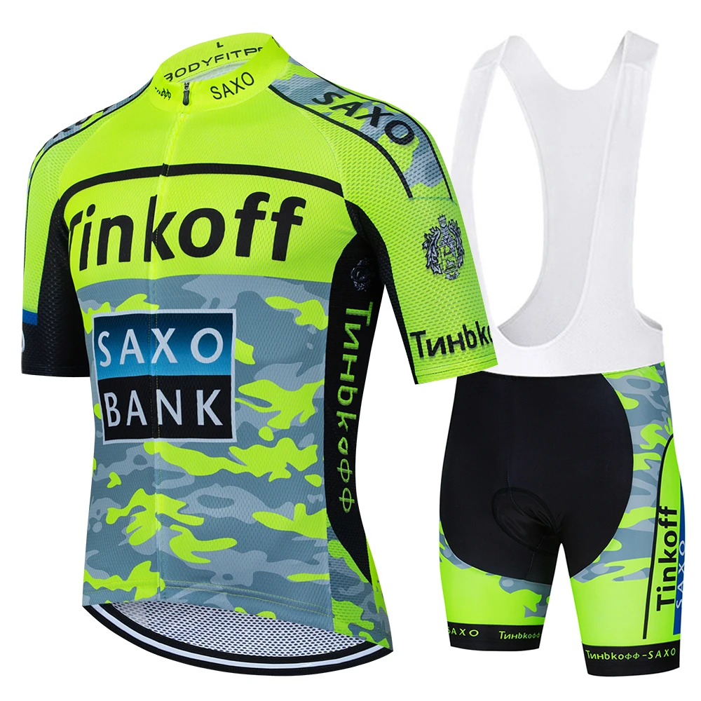 Tinkoff saxo bank Cycling Jersey Set Breathable Cycling Shirt Summer Cycling Clothing Mountain Bike Riding Clothes Triathlon