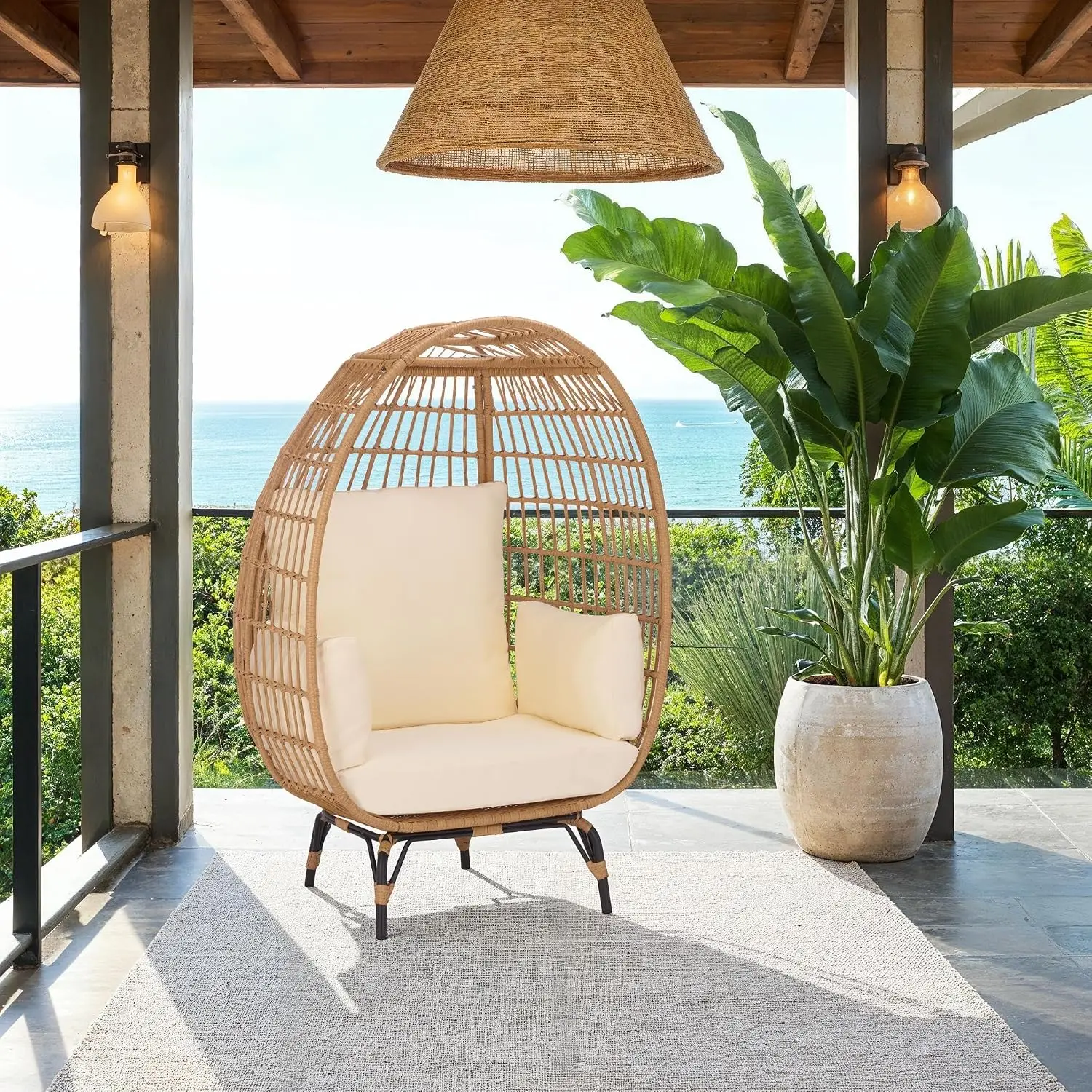 Sillón tipo huevo de gran tama - Outdoor Furniture Egg Chair reseña y precio