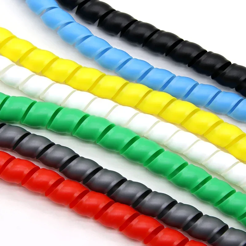 2/5/10Meters 8mm ~ 40mm Line Organizer Pipe Protection Flexible Spiral Wrap Winding Cable Wire Protector Cable Sleeve Cover Tube