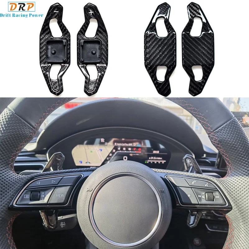 

Carbon Fiber Shift Paddle For Audi A3 8V S3 RS3 A4 S4 A5 S5 RS4 B8 B9 A6 A7 TT TT R8 Q3 Q5 Car Steering Wheel Shifter Extension