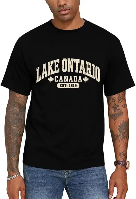 Ontariosee T-Shirt „Always Lake Ontario and The Gulf of Mexico“ Shirt Klassische 70er 80er Retro-Ästhetik Kleidung für Frauen Männer T-Shirts – Detail 15