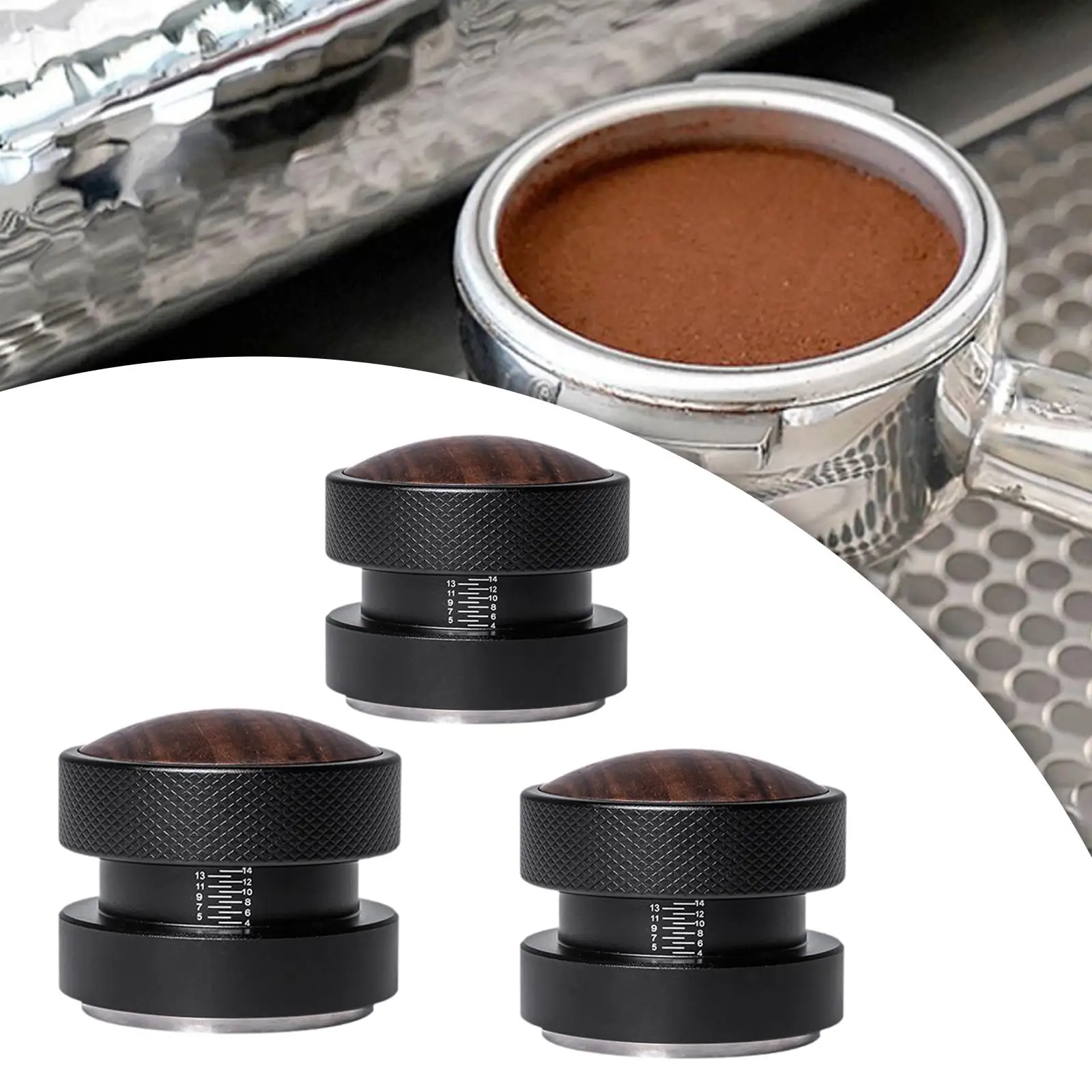 Espresso Leveler Easy to Clean Adjustable Height Portable Professional Espresso Tamper for Bar Restaurant Shop Portafilter Cafe