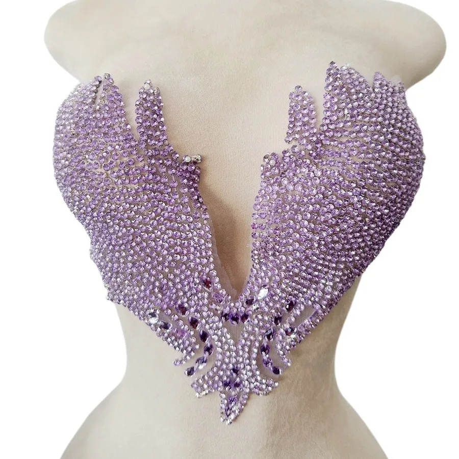 17 Colors DIY Deep V Dress Neck Accessories Luxury Material Beaded Diamond Crystal Sweetheart Bra Apparel Decoration