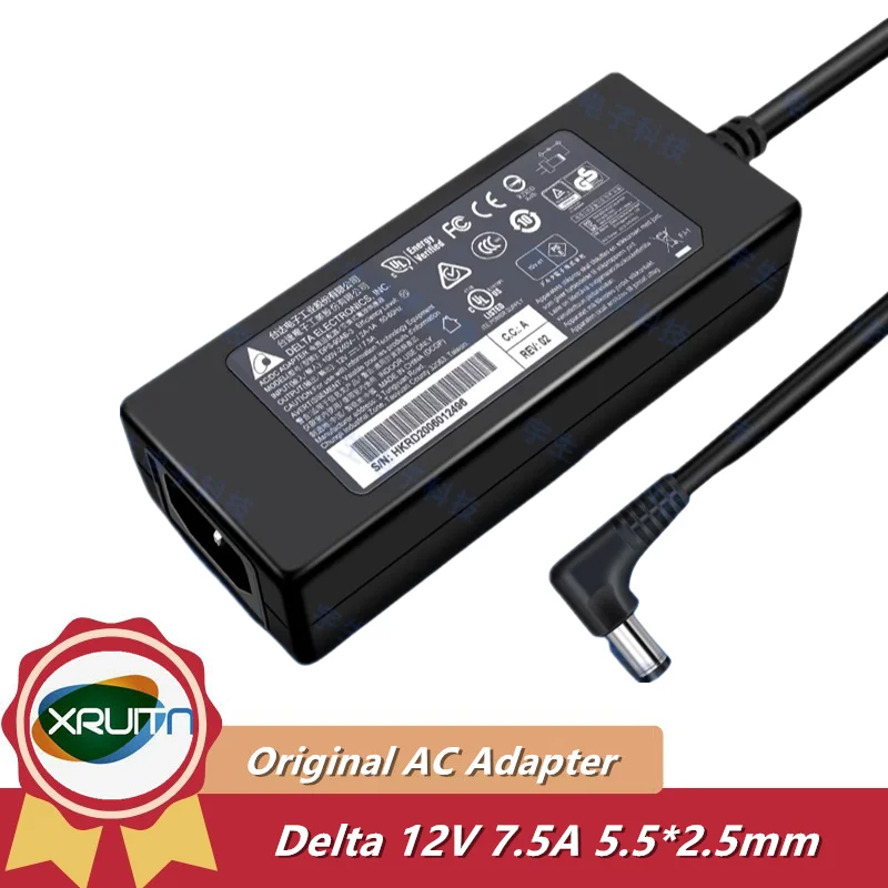 새로운 DPS-90AB-3 정품 델타 12V 7.5A 7A 90W AC DC 어댑터 충전기 셀빈 QNAP TS-451 NAS QE805 전원 공급 장치 5.5*2.5mm 썸네일 7