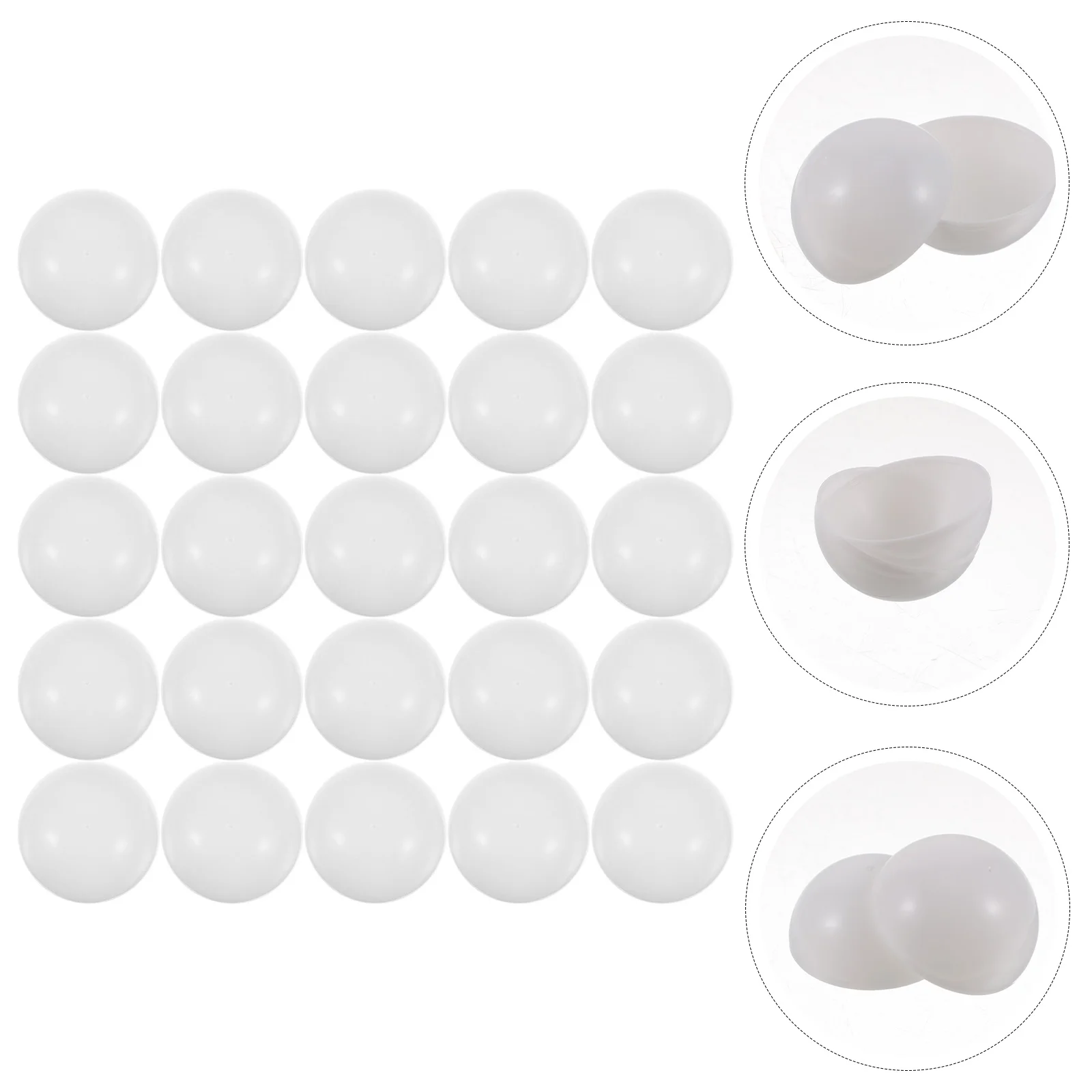 25 Pcs Openable Raffle Soccer Balls Lottery Toys Game Badge Clear Small White Pvc Travel