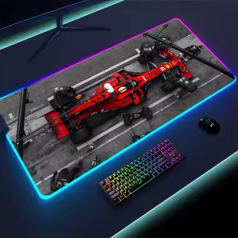 Formula 1 Racing Circuit Mousepad Gaming LED Luminescence Mouse Pads 900x400mm RGB Table Pad PC Office Accessories Keyboard Mats