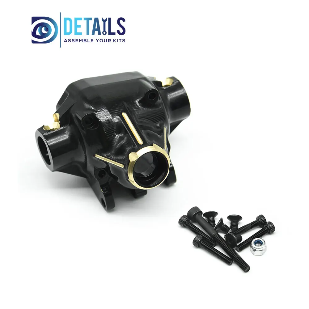 Hobby Details Brass Black Coating Rear Axle Center Housing for Axial SCX10 PRO 1/10 RC Crawler Car