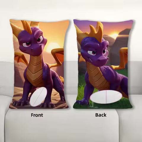 R18+ Dakimakura Anime Spyro Body Pillow Cover Sofa Cushion Double-side Print Throw Pillow Case 40X60cm
