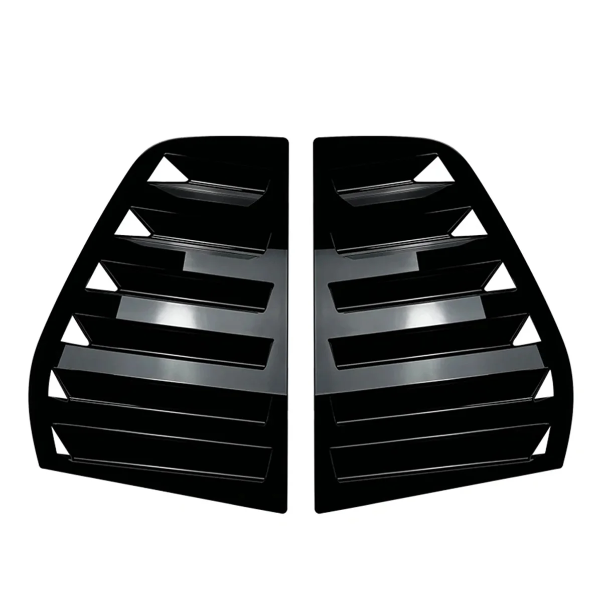 For Golf 5 MK5 Car Rear Louver Window Side Shutter Cover Trim Sticker Vent Piano Black