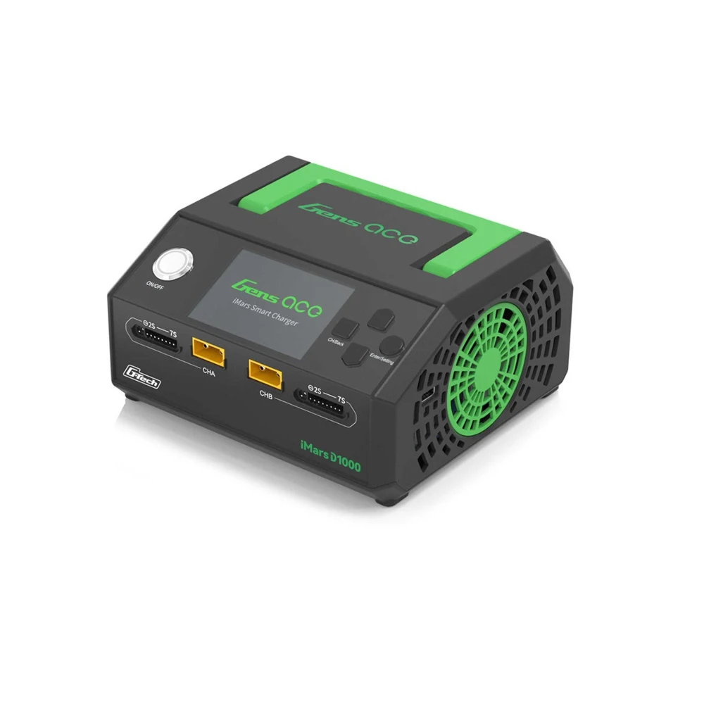 GOOD GGDX Ace D1000 Smart Charger Dual Channel AC 1000W LiPo/LiHV 1-7S G-Tech High-Power Fast Battery Discharge Consumer Electro