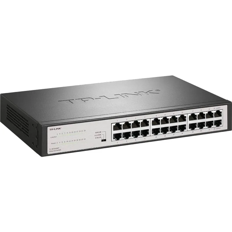 TP-LINK 24-Port Gigabit Switch SG2024D, Rackmount with Cloud Management & ERPS Ring, VLAN QoS for Surveillance Network