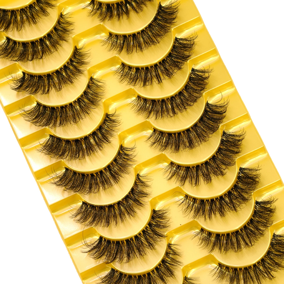 HBZGTL10Pairs 8D Mink Lashes Natural Mink False Eyelashes Dramatic Volume Fake Eyelash Extension Faux Cils Wholesale Makeup Tool