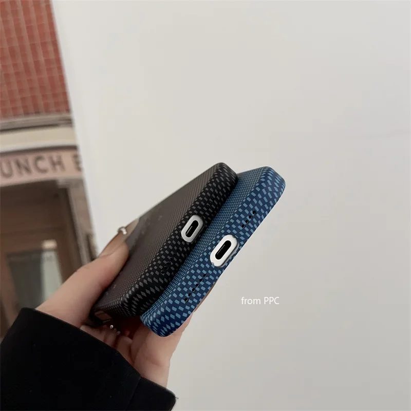 별이 빛나는 하늘 격자 무늬 도트 맥세이프 후면 커버, 아이폰 15, 14, 숨겨진 자석 쉘, 블랙 프레임 카메라, 럭셔리 카카사스, 16 프로 맥스 케이스