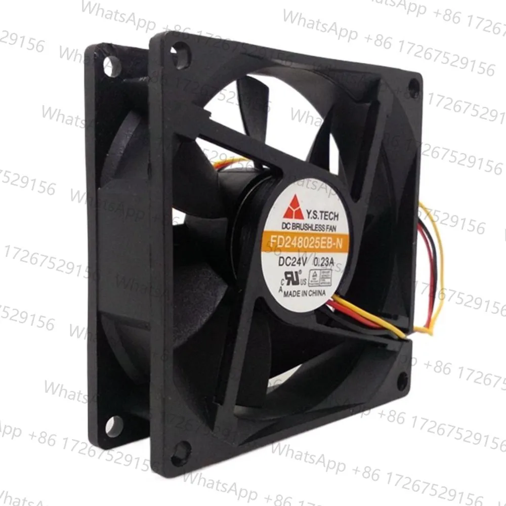 FD248025EB-N 80mm 8025 DC 24V Dual Ball Speed Measurement Silent Fan 8cm Converter Radiator Fan