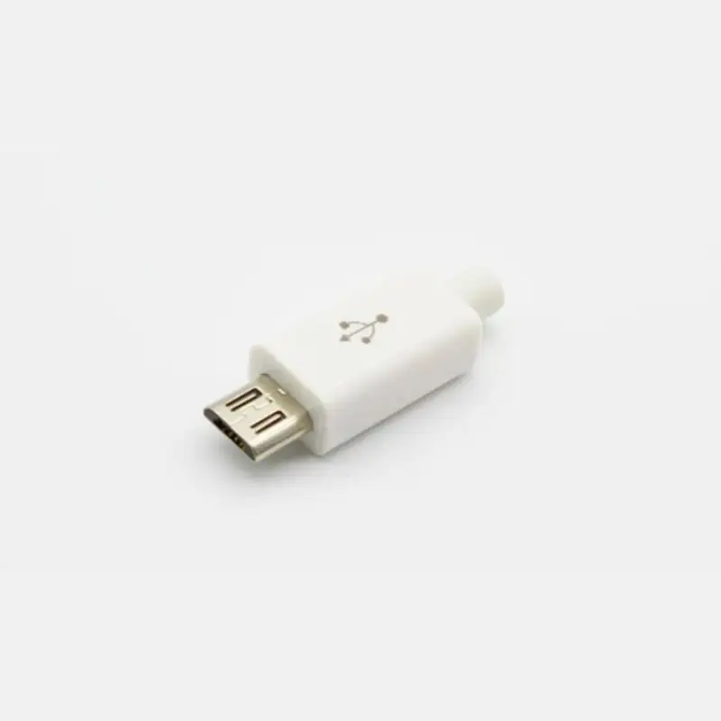 مايكرو مايك أندرويد التوصيل الذكور 4 دبوس قذيفة سوداء قذيفة بيضاء USB2.0 الذكور 4 قطعة مجموعة مع لوحة دارات مطبوعة لحام سلك موصل A6