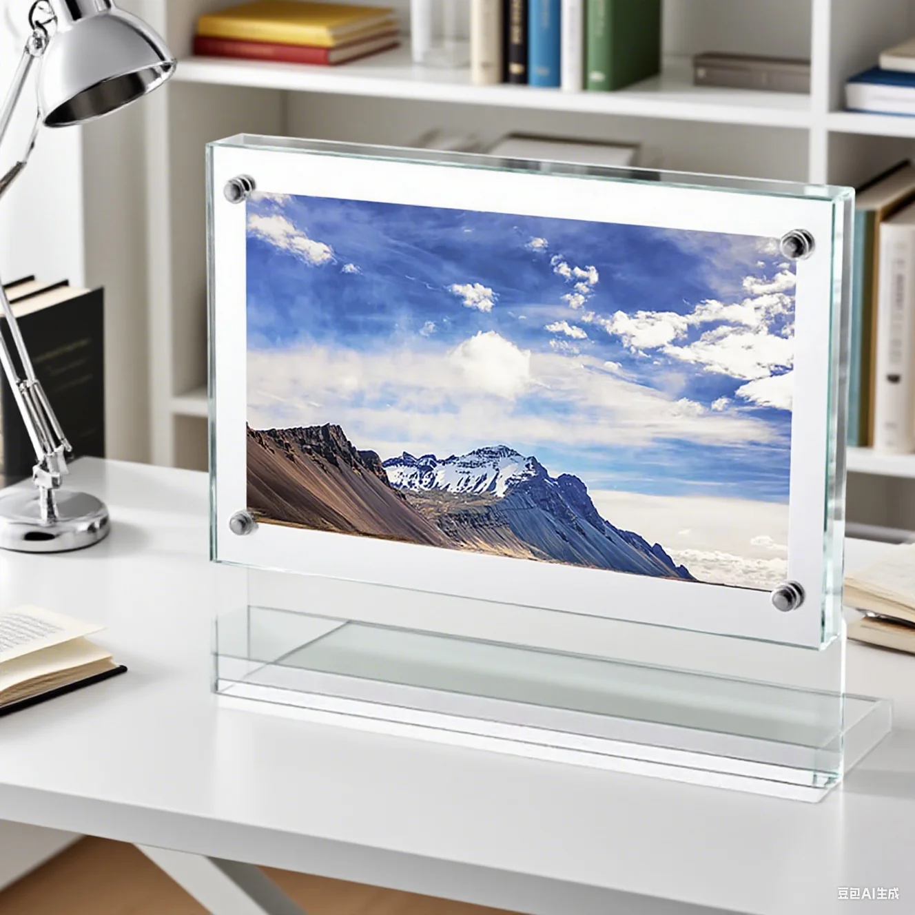 

Photo Frame Transparent Acrylic Photo Frame Magnetic Poster Display Stand Household Decoration Photo Holder Rack Show Stander
