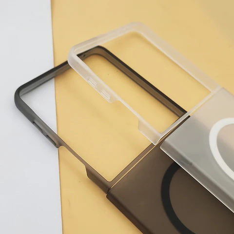 Прозрачный магнитный чехол для Magsafe для Samsung Galaxy Z Flip 4 5 6 7 ZFlip7 Flip6 5G, матовый защитный чехол с беспроводной зарядкой