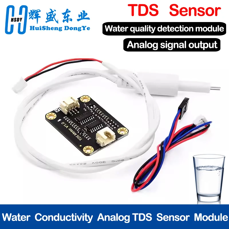 TDS Sensor Meter V1.0 Board Module Water Meter Filter Measuring Water Quality For Arduino UNO R3