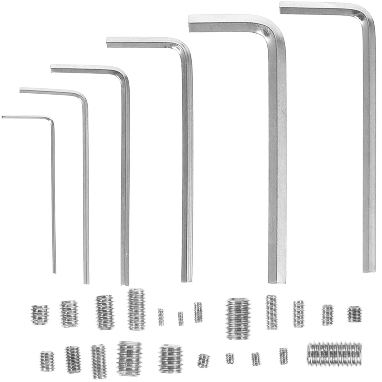 

1 set Stainless Screws Set Screws Socket Grub Screw Assortment Kit for DIY Bathroom Fixtures Door H les