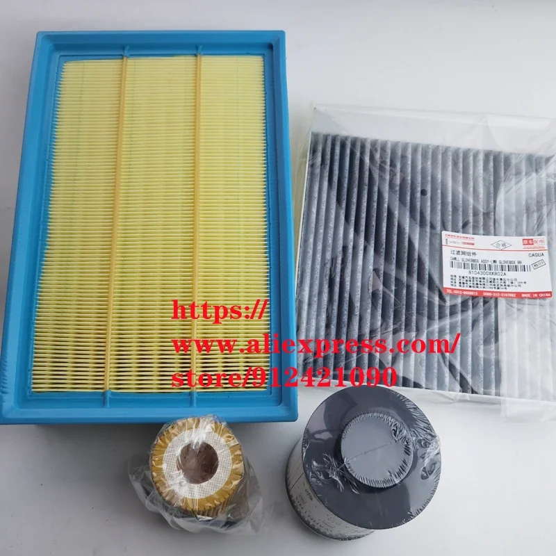 4pcs/set Filter Set for 19-21 Great Wall Poer GWM CANNON PAO Air Filter&Oil Filter&Cabin  Filter&Diesel filter