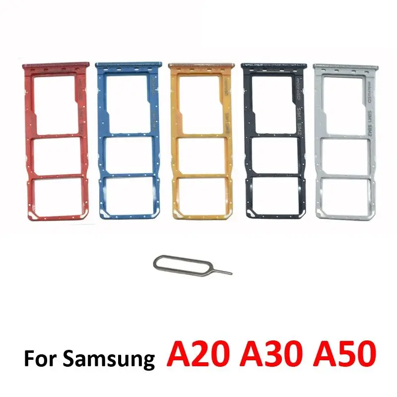 

Слот для SIM-карты для Samsung Galaxy A20 A30 A50 A205 A305 A505 адаптер для телефона Micro SD карты держатель аксессуары