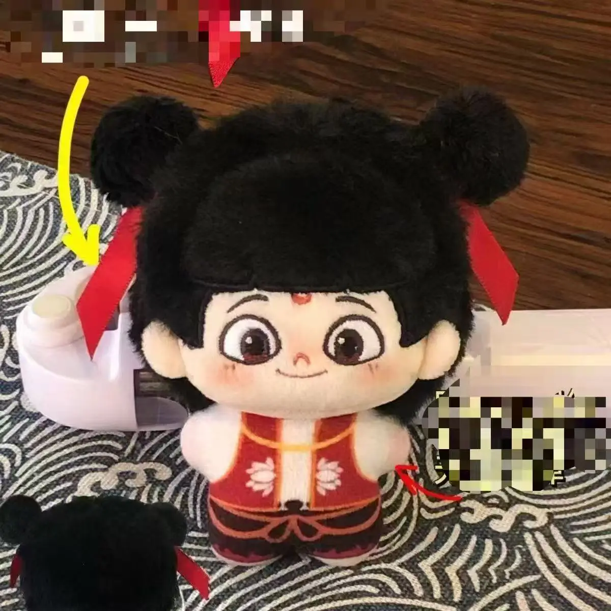 مضحك Ne Zha Ao Bing محشوة Plushies لطيف أفخم دمية حقيبة قلادة المفاتيح أنيمي الشكل الإبداعية لعبة هدية لمحبي