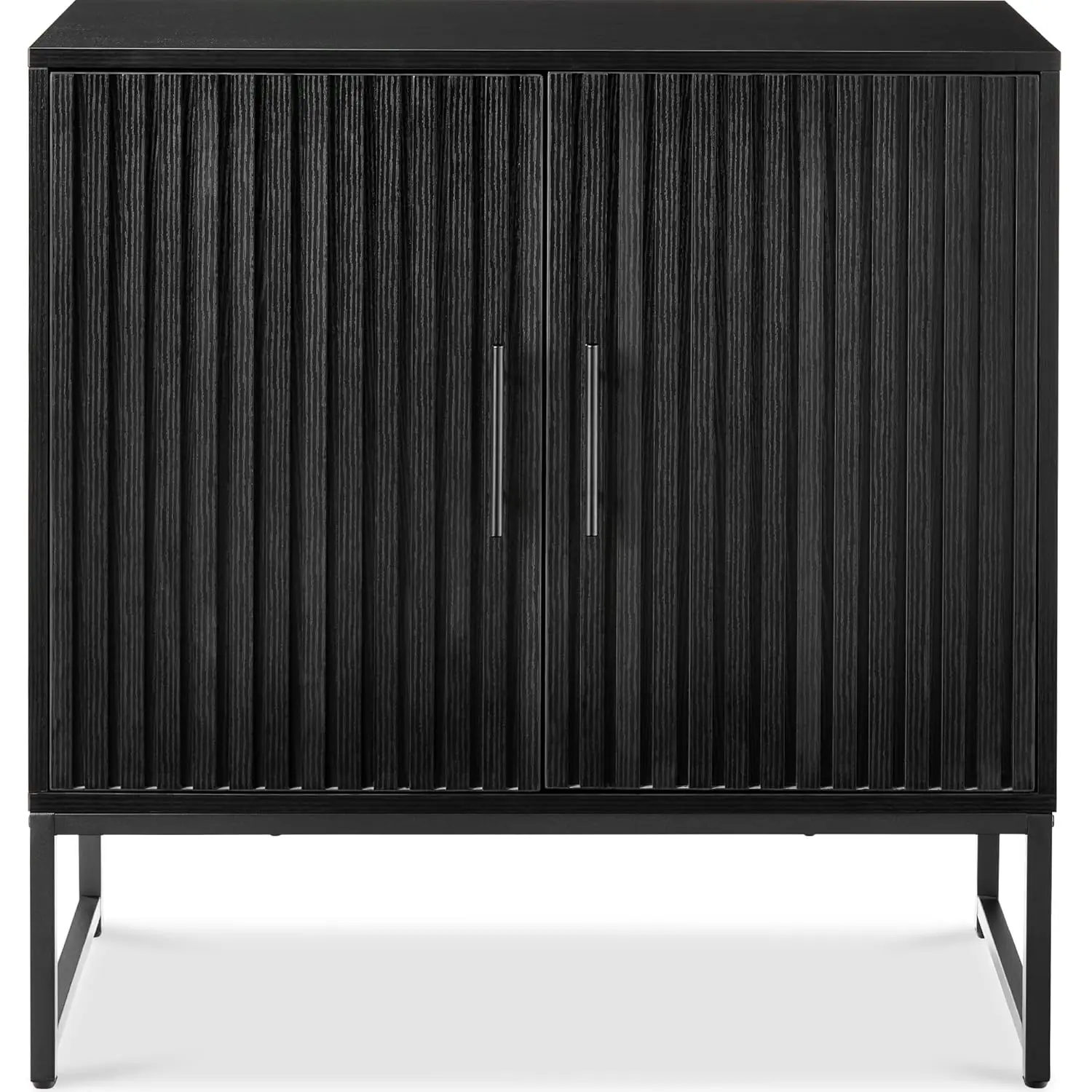 

Slatted Sideboard Buffet Cabinet Entryway Console Storage Table Hallway Living Dining Room Black, Customized