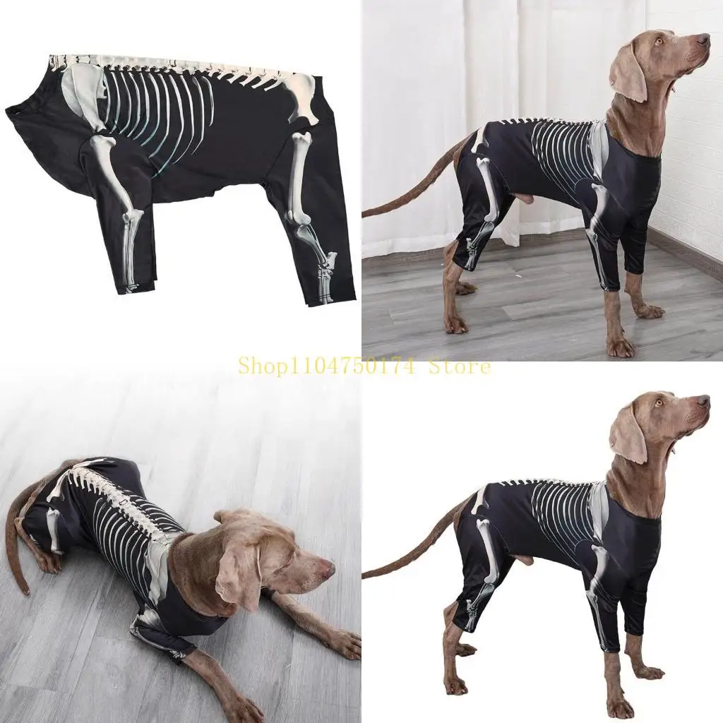 الكلب هالوين زي البلوز هوديس قميص جميع السلالات مهرجان الهياكل العظمية الزي أعلى بيع