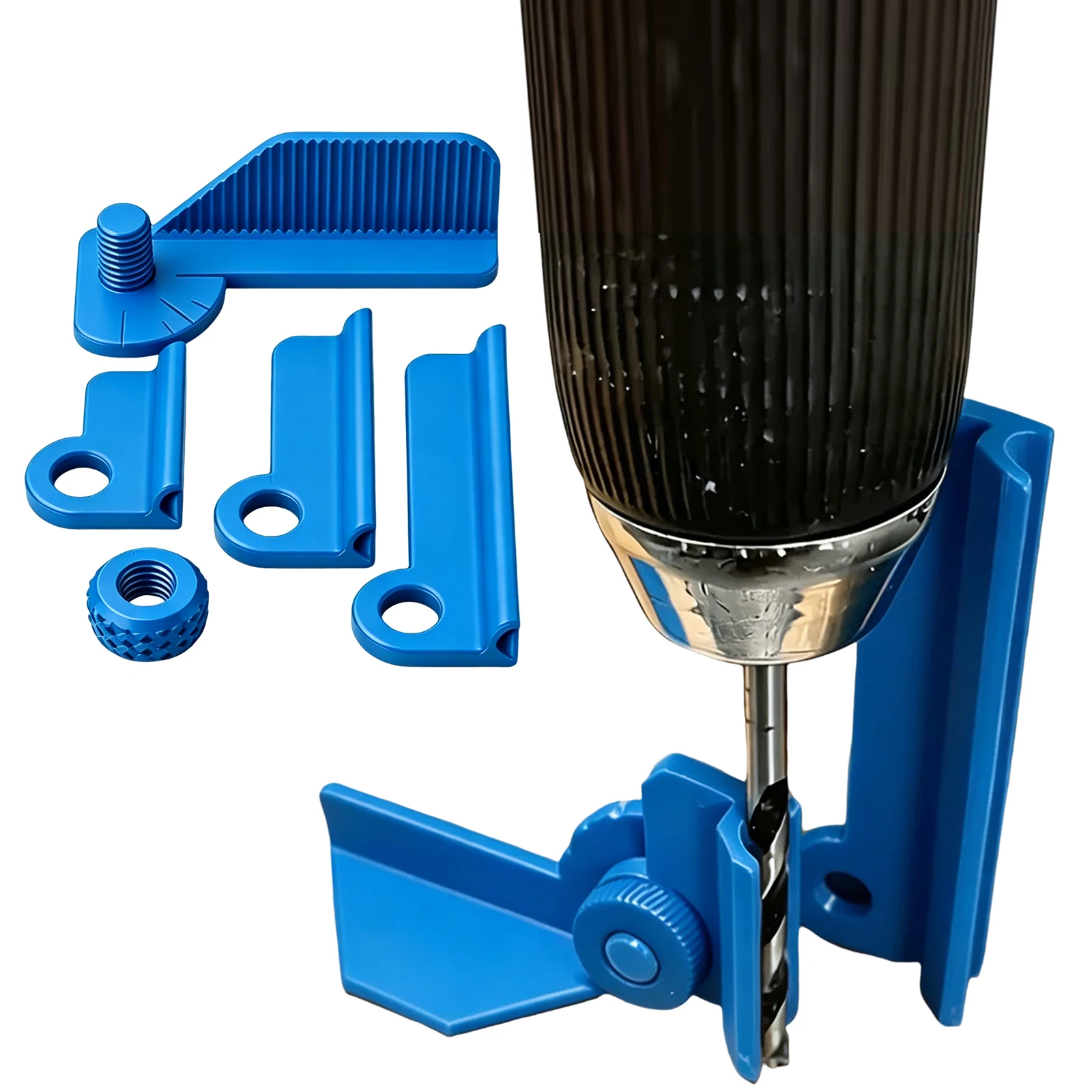 Vertical Drill Guide Jig 0/30/45/60/90 Degree Precise Positioning Woodworking Drill Positioner 3D Printed for Woodworkers