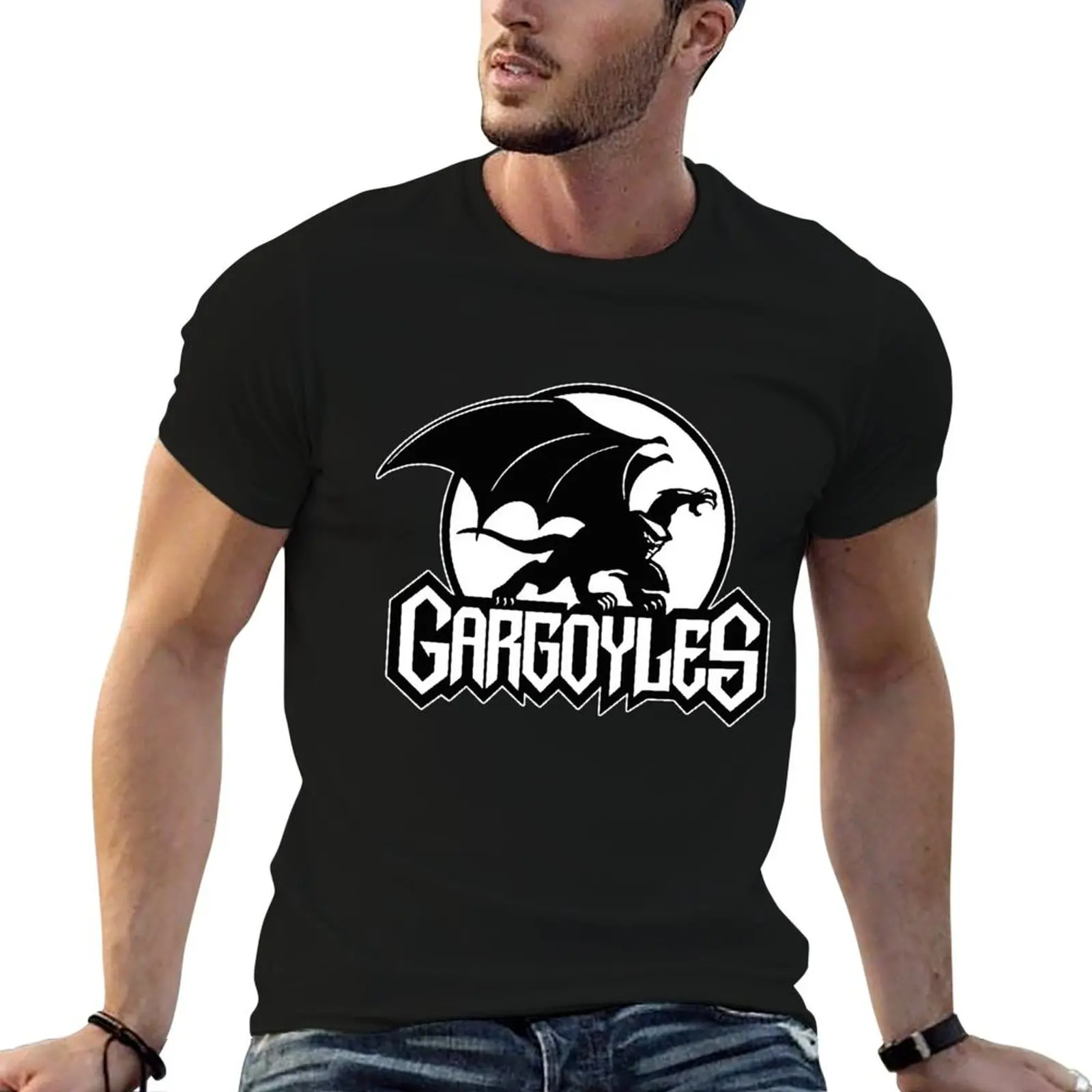 Retro Dragon Art Gargoyles Science-fiction TV Series T-Shirt Festive Simple T-Shirt