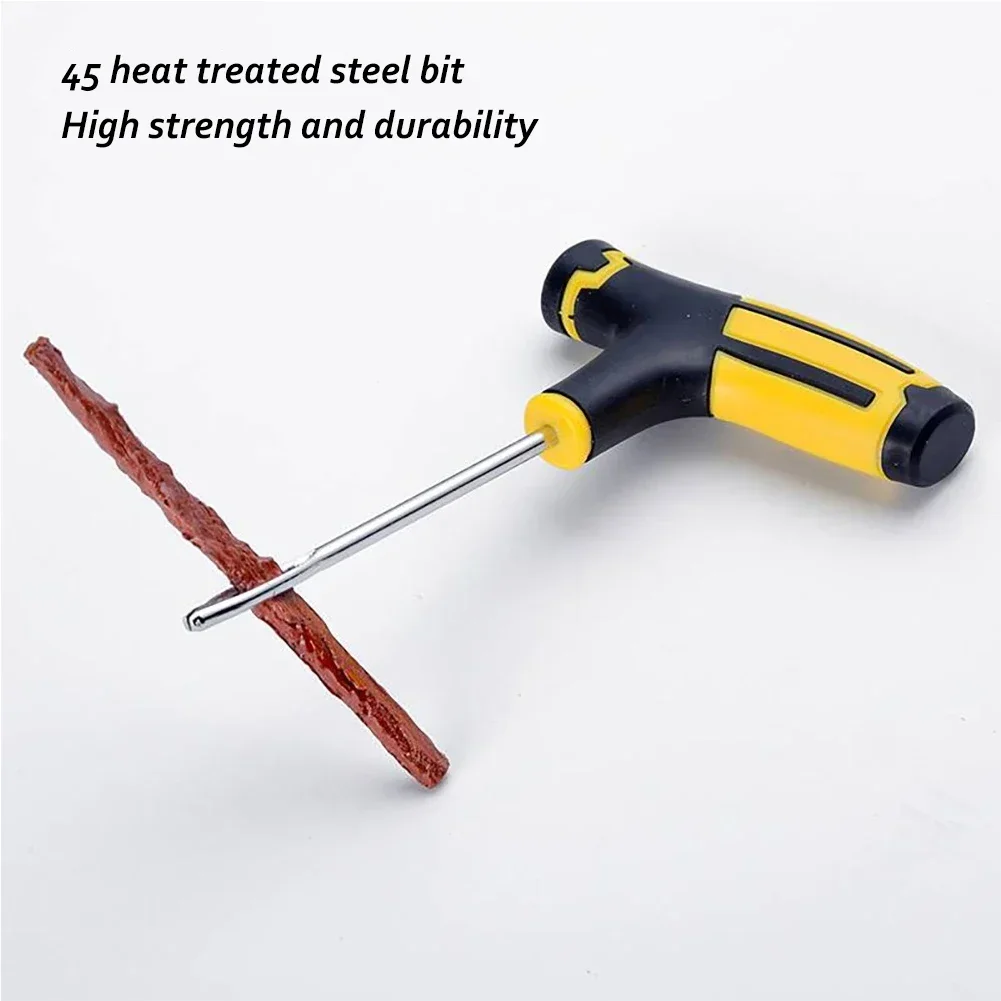 Car Tire Repair Tool Tire Repair Kit Studding Tool Set Auto Bike Tubeless Tire Tyre Puncture Plug Garage Tools with Rubber Strip