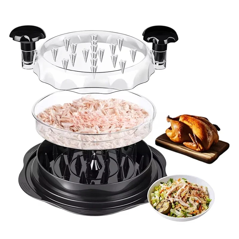 Plastic Manual Non slip Kitchen Cooked Meat Shredding Chicken Brest Shredder Machine Large Chicken Shredder Tool Twist