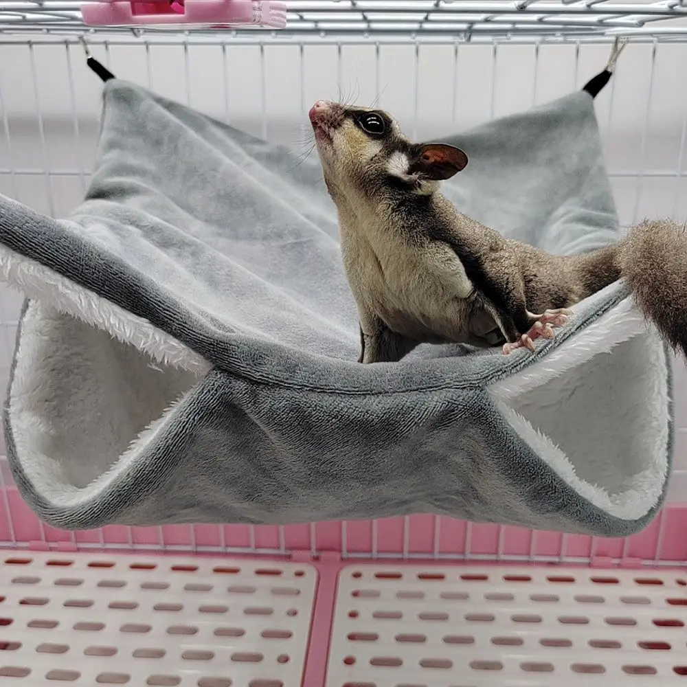Cute Soft Rabbit Squirrel Winter Comfortable Warm Cage House Guinea Pig Nest Small Animal Sleeping Bag Hamster Hammock