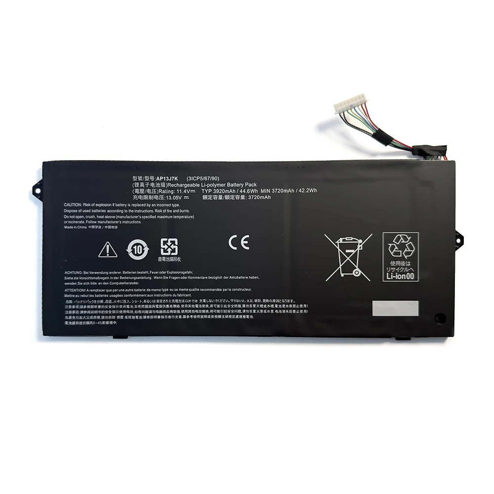 44.6Wh AP13J7K AP13J4K AP13J3K 11.4V 3920mAh OEM Laptop Battery For Acer Chromebook C720 C720P C740 11 C732T C732L C771